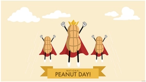 National Peanut Day Drawing Background