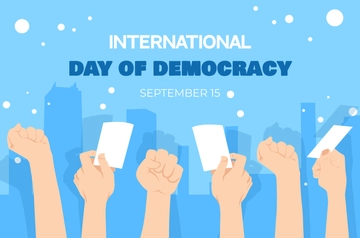 Free International Day of Democracy Banner Template to Edit Online