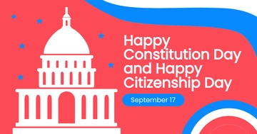 Free Constitution and Citizenship Day FB Post Template to Edit Online