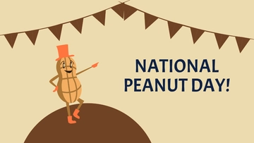 Free Happy National Peanut Day Background Template to Edit Online