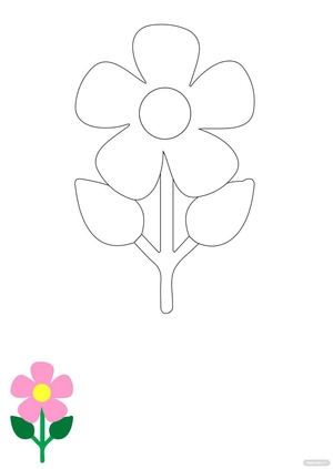 Simple Flower Coloring Page