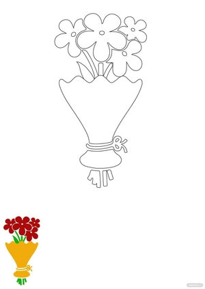 Flower Bouquet Coloring Page