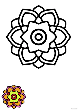 Mandala Flower Coloring Page