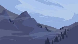 Foggy Mountain Background