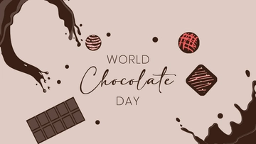 Free International Chocolate Day Clipart Background Template to Edit Online