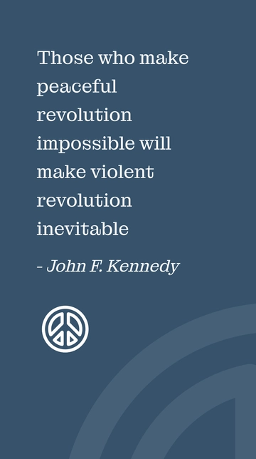 Free Peaceful vs. Violent Revolution: Kennedy Quote Template to Edit Online