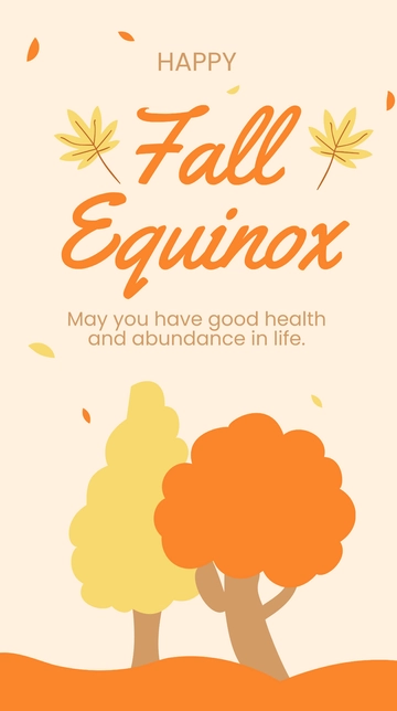 Free Fall Equinox WhatsApp Post Template to Edit Online