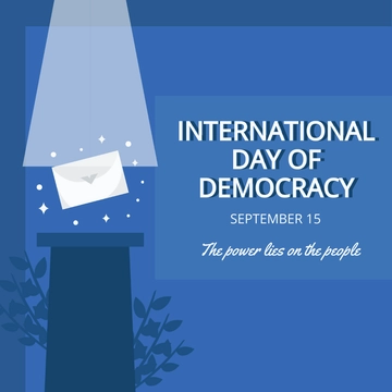 Free International Day of Democracy Whatsapp Post Template to Edit Online