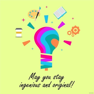 National Live Creative Day Wishes Vector