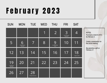 Free February 2023 Calendar Template to Edit Online