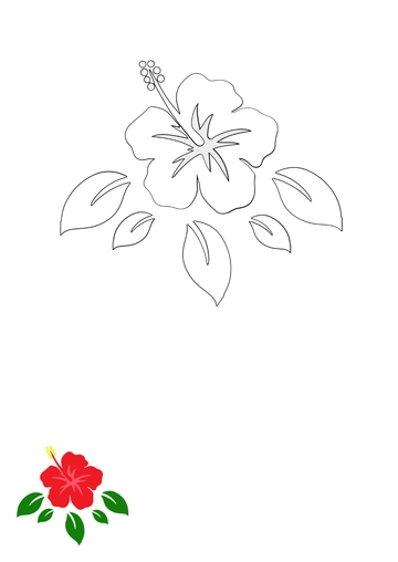 Free Hawaii Flower Coloring Page Template to Edit Online