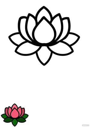 Lotus Flower Coloring Page