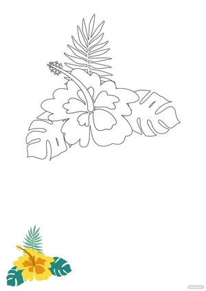 Summer Flower Coloring Page