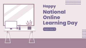 Happy National Online Learning Day Background