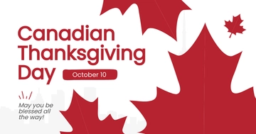 Free Canadian Thanksgiving FB Post Template to Edit Online