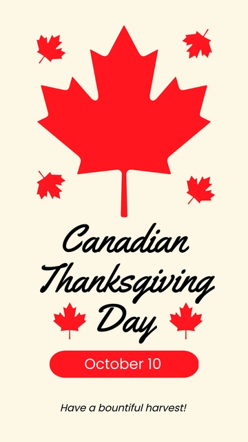 Free Canadian Thanksgiving Whatsapp Post Template to Edit Online