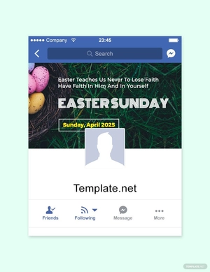 Easter Sunday Facebook App Cover Template