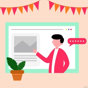 National Online Learning Day Celebration Vector