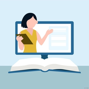 Happy National Online Learning Day Illustration