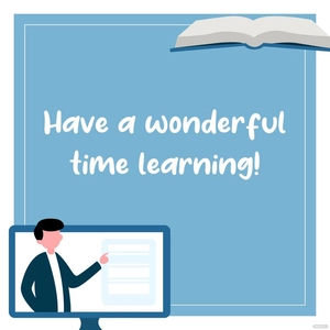 National Online Learning Day Greeting Card Vector