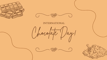 Free International Chocolate Day Drawing Background Template to Edit Online