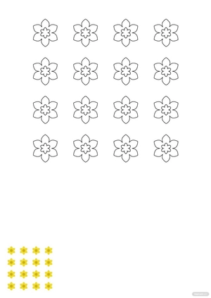 Flower Pattern Coloring Page