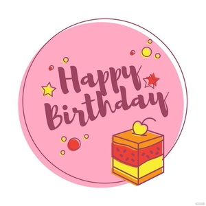 Happy Birthday Clipart Outline