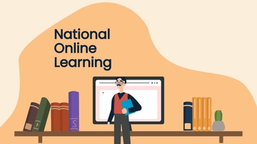 Free National Online Learning Day Clipart Background Template to Edit Online