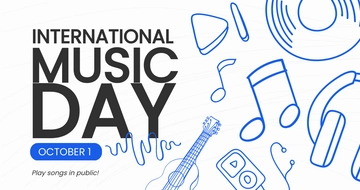 Free International Music Day FB Post Template to Edit Online