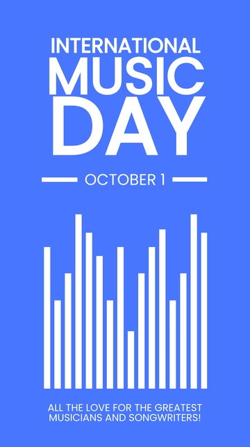 Free International Music Day Whatsapp Post Template to Edit Online