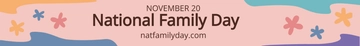 Free National Family Day Website Banner Template to Edit Online