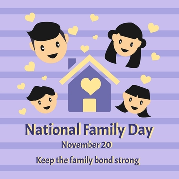 Free National Family Day FB Post Template to Edit Online