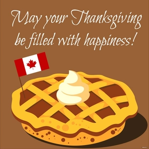 Canadian Thanksgiving Wishes Vector