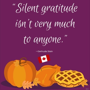 Canadian Thanksgiving Quote Vector