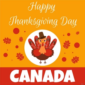 Canadian Thanksgiving Poster Vector