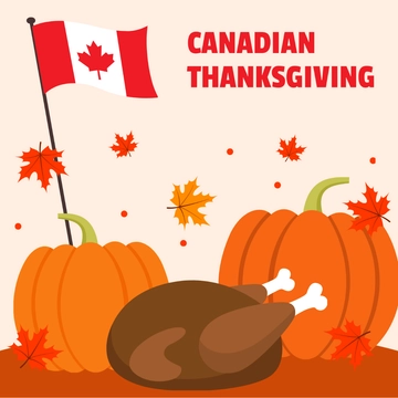 Free Canadian Thanksgiving Clipart Template to Edit Online