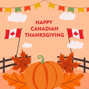 Happy Canadian Thanksgiving Illustration