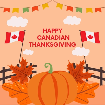 Free Happy Canadian Thanksgiving Clipart Template to Edit Online
