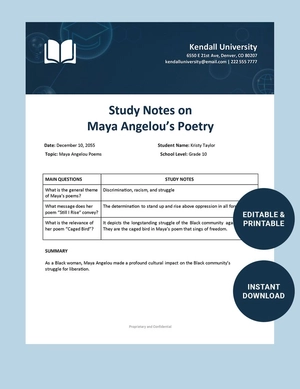 Class Note Template