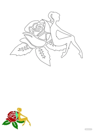 Flower Fairy Coloring Page