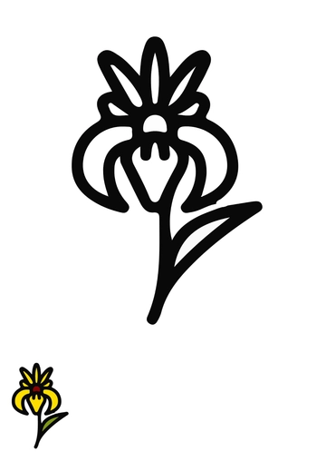 Free Gladiolus Flower Coloring Page Template to Edit Online