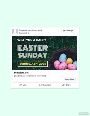 Easter Sunday Facebook Post Template