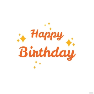Happy Birthday Glitter Text Clipart