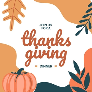 Happy Thanksgiving Invitation Clipart