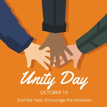 Free Unity Day Whatsapp Post Template to Edit Online
