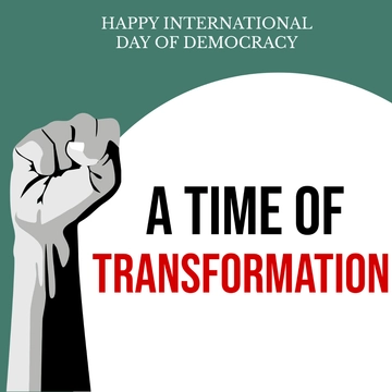 Free International Day of Democracy Poster Vector Template to Edit Online