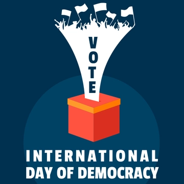 Free Happy International Day of Democracy Clipart Template to Edit Online