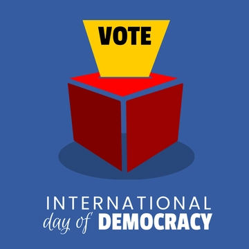 Free Happy International Day of Democracy Clipart Template to Edit Online