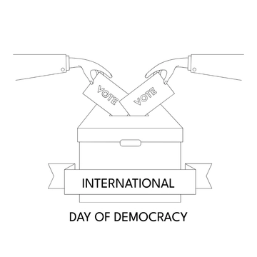 Free International Day of Democracy Drawing Clipart Template to Edit Online