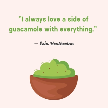 Free National Guacamole Day Quote Vector Template to Edit Online